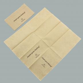 Unbleached Brown Paper Napkins With Printing