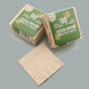 Food Contact Safe Recycled Brown Napkin Wholesale