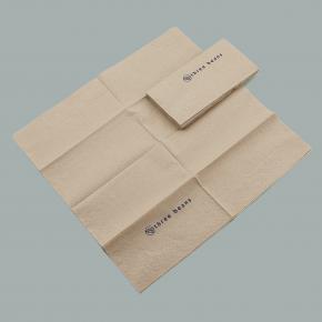 8 fold Brown Dinner Paper Serviette with Printing