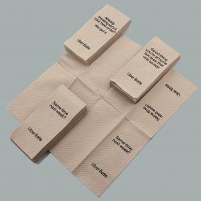 Biodegradable Post Consumer Recycled Brown Dinner Paper Napkins with Custom Logo Printing